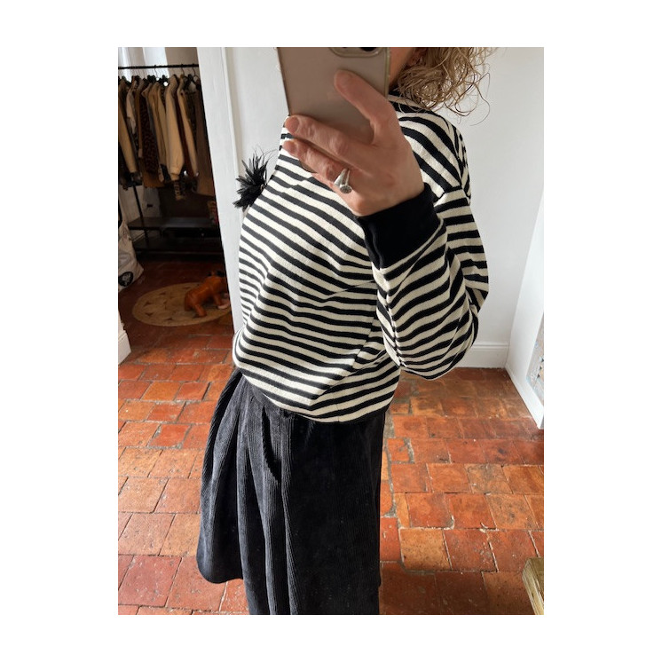 sweat à rayures tendance