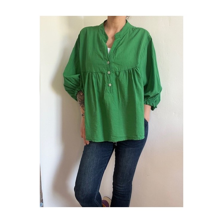 Blouse Verte-taille unique-élégante et légère