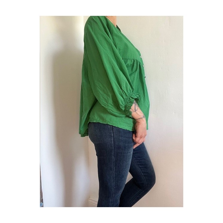 Blouse Verte-taille unique-élégante et légère