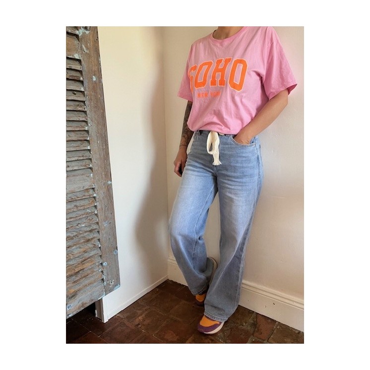 Jean denim Karlos coupe wide leg