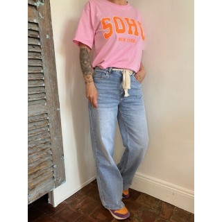Jean denim Karlos coupe wide leg