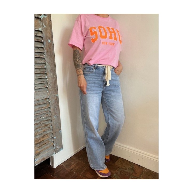 Jean denim Karlos coupe wide leg