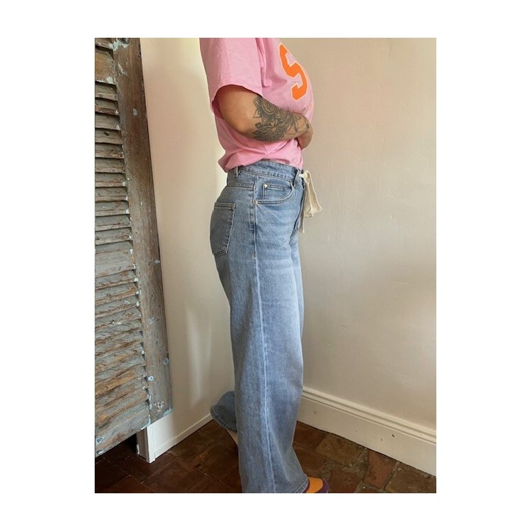 Jean denim Karlos coupe wide leg