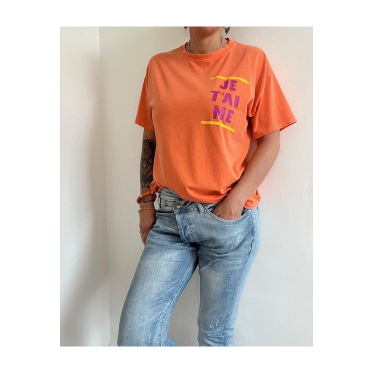 T-shirt orange femme -esprit urbain & tendance