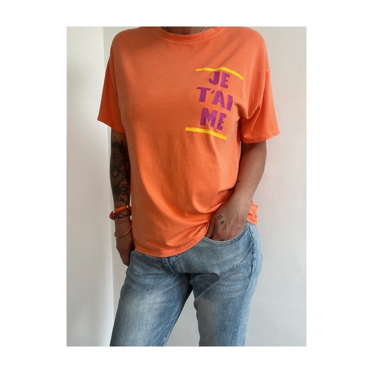 T-shirt orange femme -esprit urbain & tendance