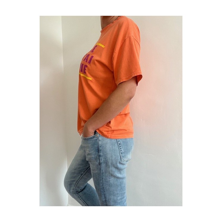 T-shirt orange femme -esprit urbain & tendance