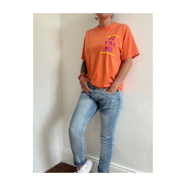 T-shirt orange femme -esprit urbain & tendance