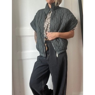 veste matelassée grise manches courtes-style et confort l'étoile by Do