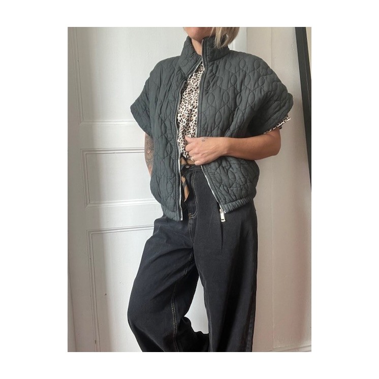 veste matelassée grise manches courtes-style et confort l'étoile by Do
