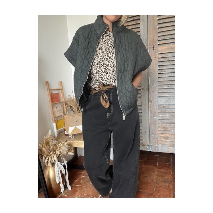 veste matelassée grise manches courtes-style et confort l'étoile by Do