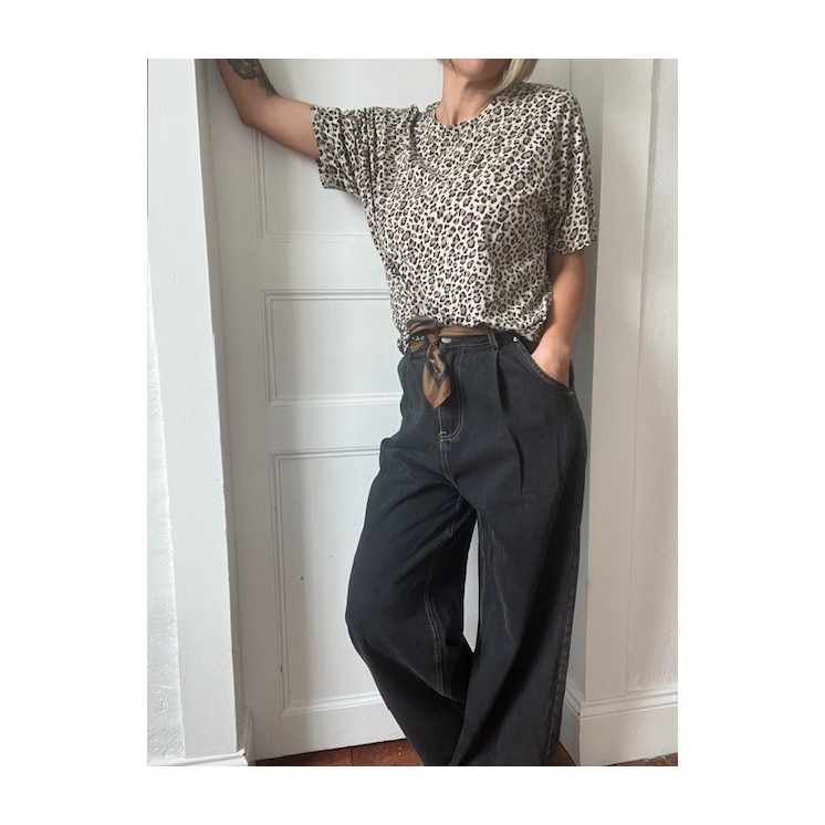 T-shirt léopard manches courtes -style tendance et audacieux