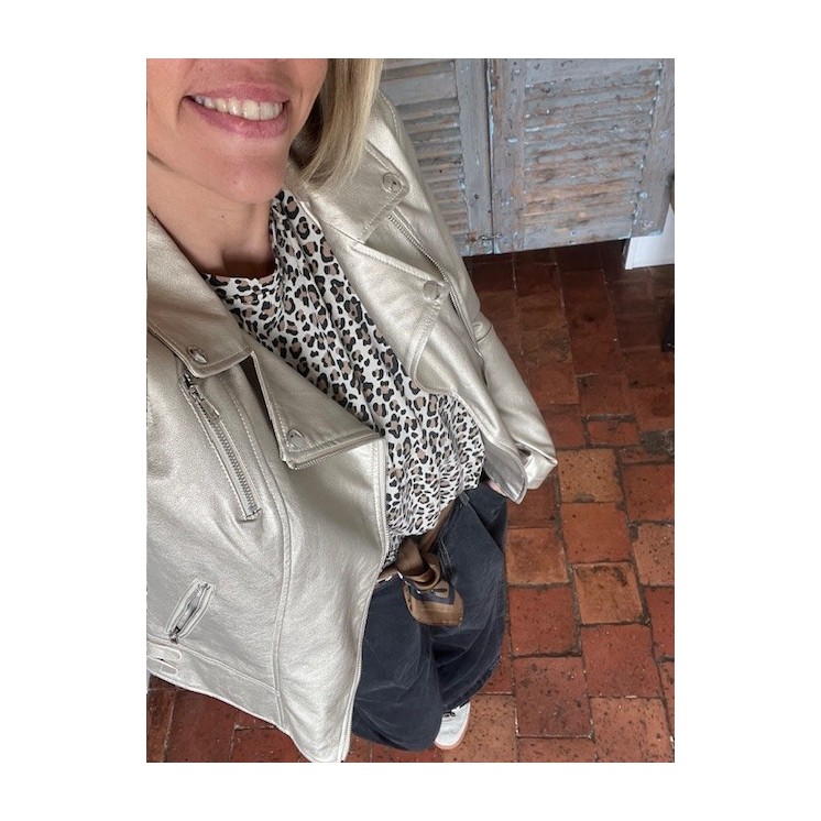 T-shirt léopard manches courtes -style tendance et audacieux