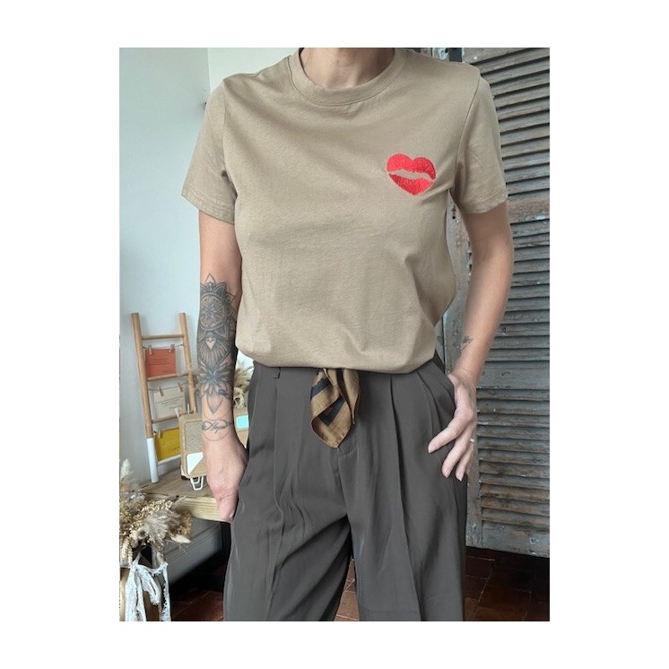 TEE-SHIRT LILIA (CAMEL)
