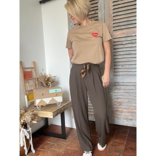 TEE-SHIRT LILIA (CAMEL)
