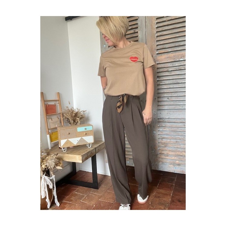 TEE-SHIRT LILIA (CAMEL)