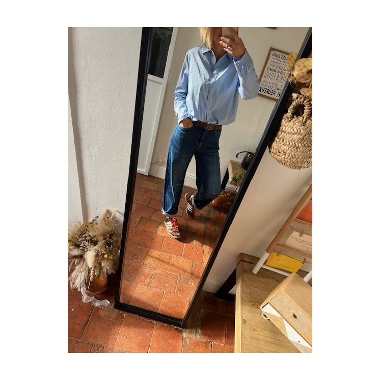 jean Barrel-jean ballon -bleu tendance nouvelle collection 2025