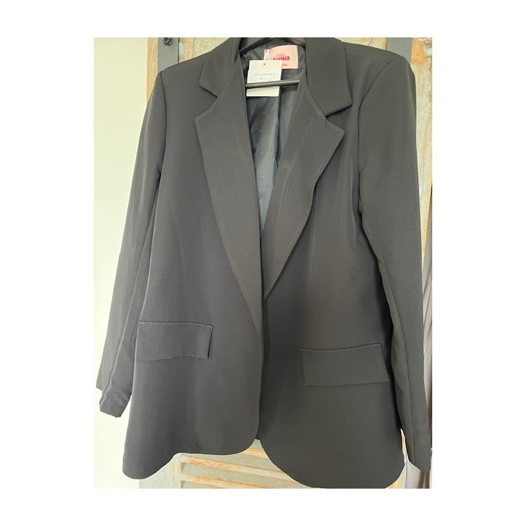 Blazer noir femme basique chic-veste intemporelle élégante