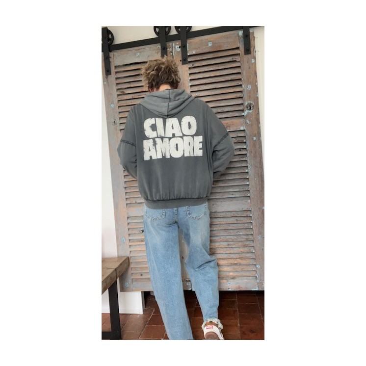 AMORE-Sweat à capuche -anthracite