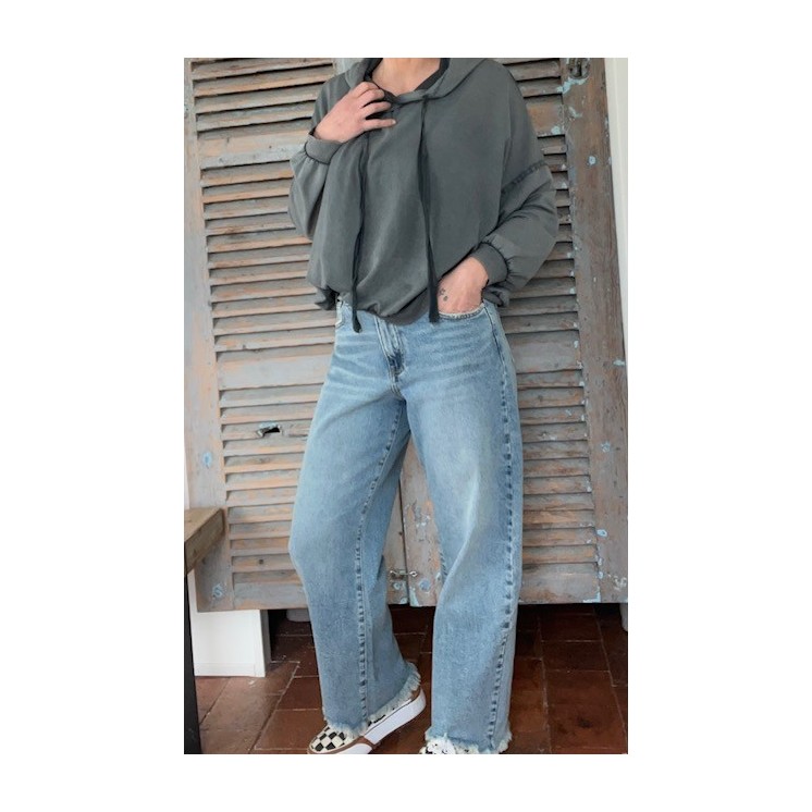 AMORE-Sweat à capuche -anthracite