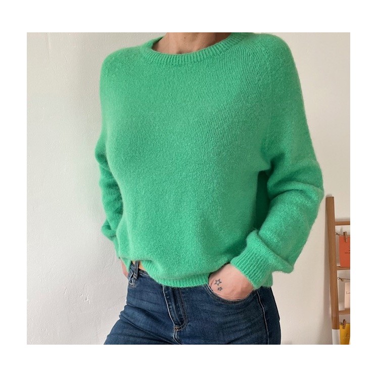 pull tout doux en baby alpaga vert Gucci
