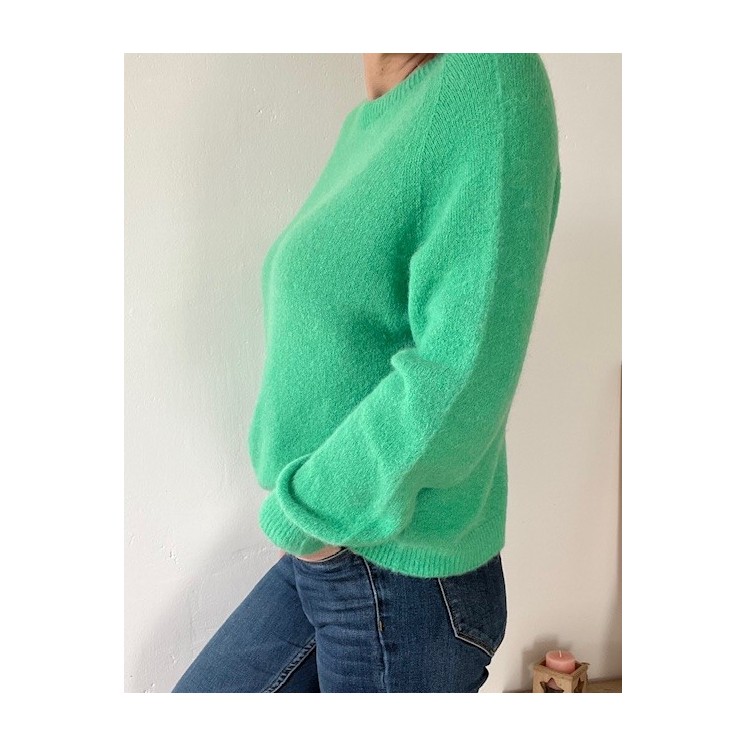 pull tout doux en baby alpaga vert Gucci